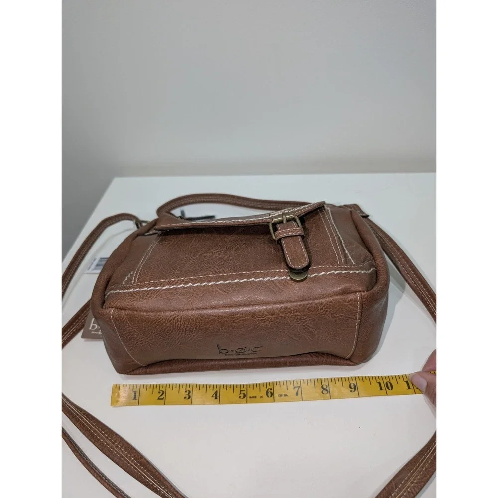 New BOC Born Original Concept Vegan Leather Brown Handbag Purse Boho Hippie